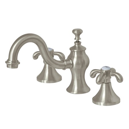Kingston Brass KC7168TX 8" Widespread Bathroom Faucet, Brushed Nickel KC7168TX